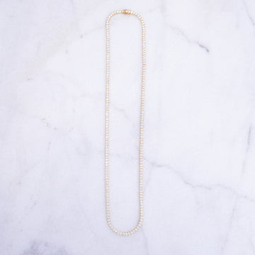 Diamond Tennis Necklace In Yellow Gold