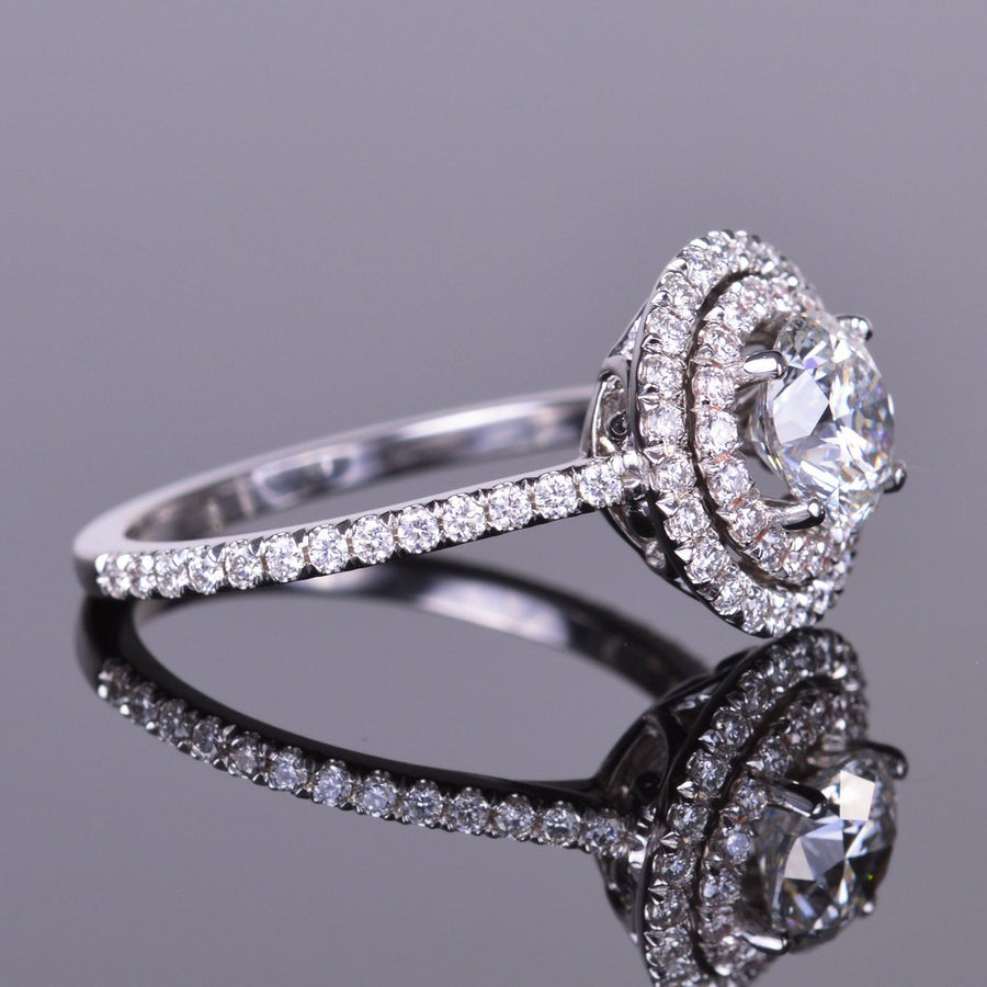 Diamond Ring with Double Halo