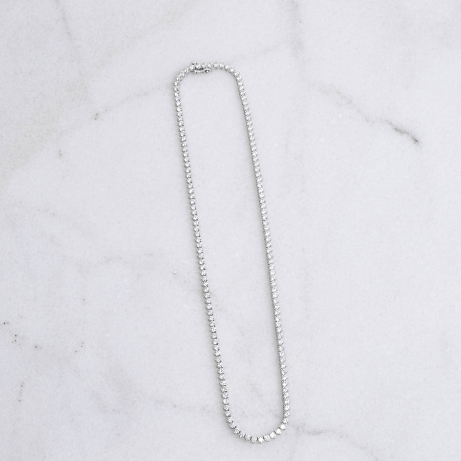 Diamond Tennis Necklace In White Gold