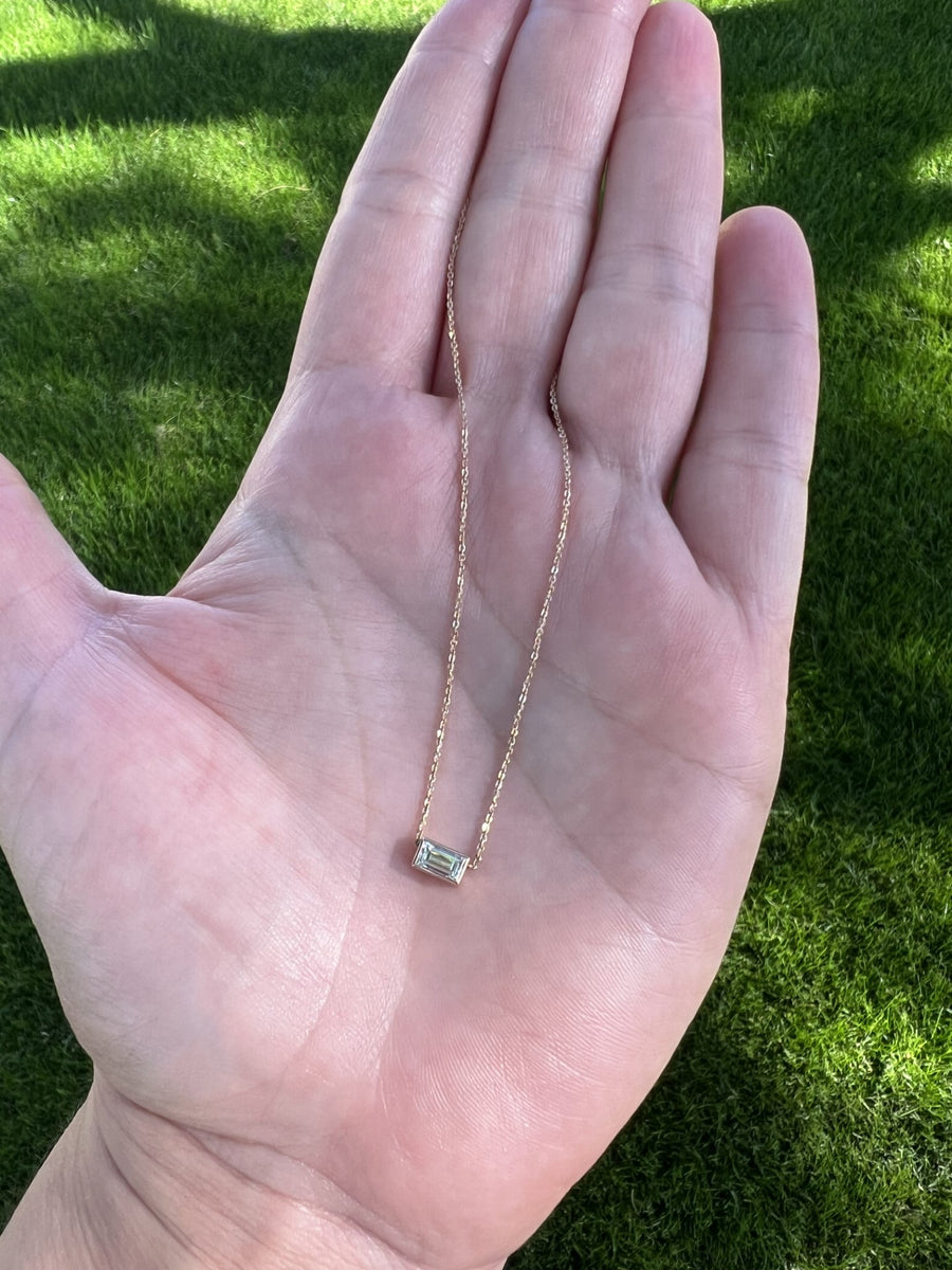 Diamond Baguette Pendant