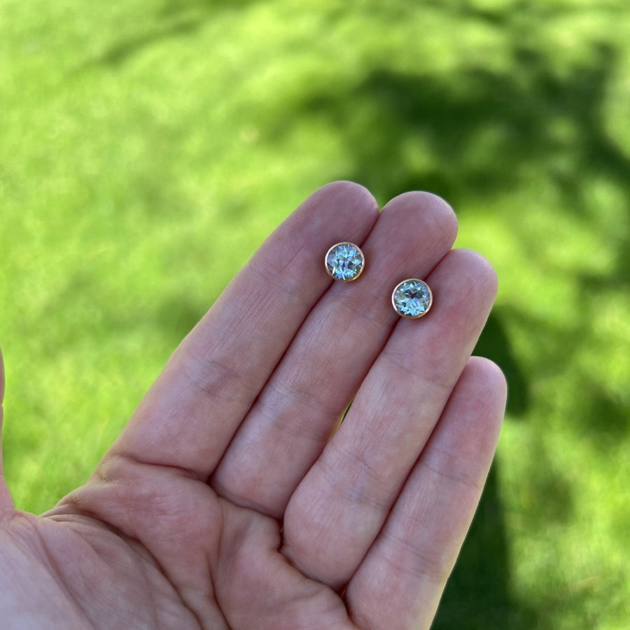 Aquamarine Stud Earrings