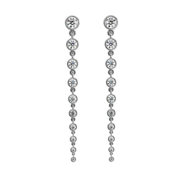 Diamond Shoulder Duster Dangle Earrings