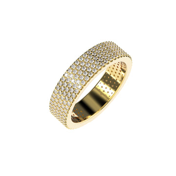 Flat Diamond Pave Band