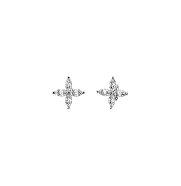 Diamond Marquise Stud Earrings