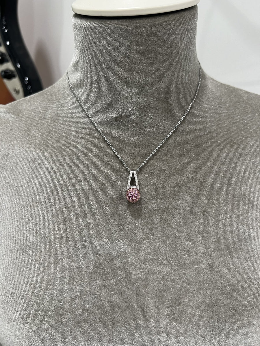Pink Sapphire Sphere Pendant