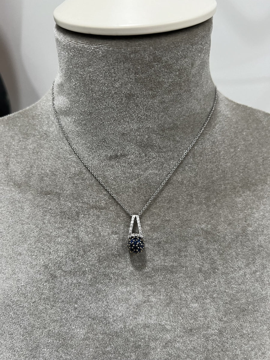 Blue Sapphire Sphere Pendant