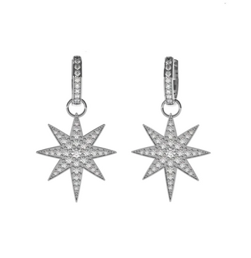 Diamond Star Dangle Earrings