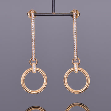 Gold Drop Diamond Earrings by Louis XV