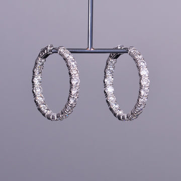 Inside and Out Diamond Hoops (Estate)