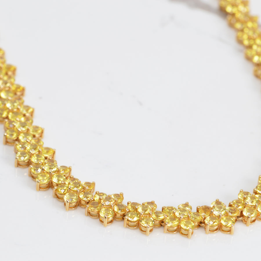 Yellow Sapphire EuroStar Necklace