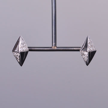 Diamond Shaped Diamond Stud Earrings