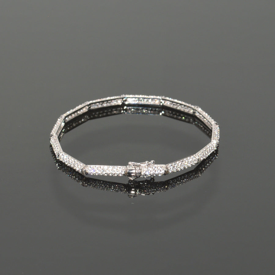 4.56 carat Flare Pave Bracelet