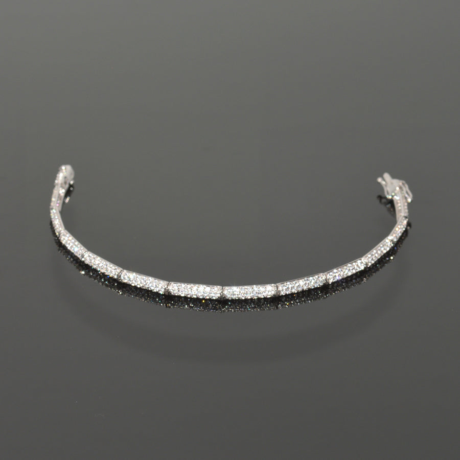 4.56 carat Flare Pave Bracelet