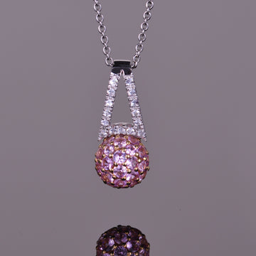 Pink Sapphire Sphere Pendant