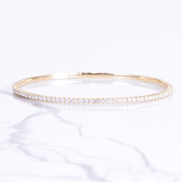 Diamond Flexible Bracelet In Yellow Gold