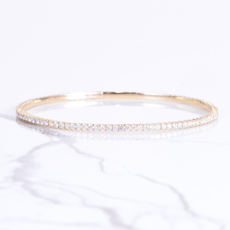 Diamond Flexible Bracelet In Yellow Gold