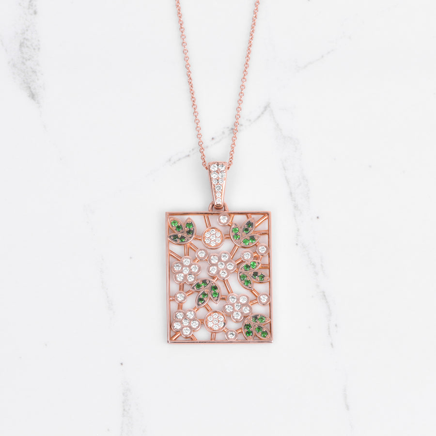 Framed Flower Pendant