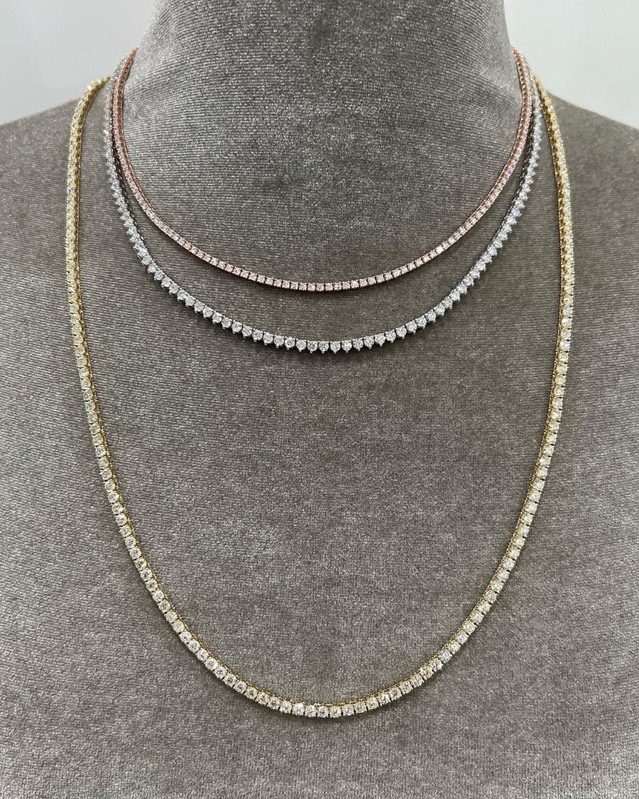 Diamond Tennis Necklace In White Gold
