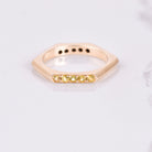 yellow sapphire rose gold band