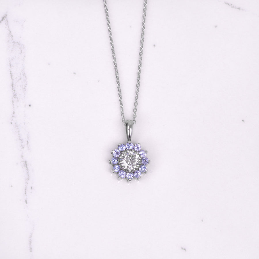 Diamond and Tanzanite Pendant