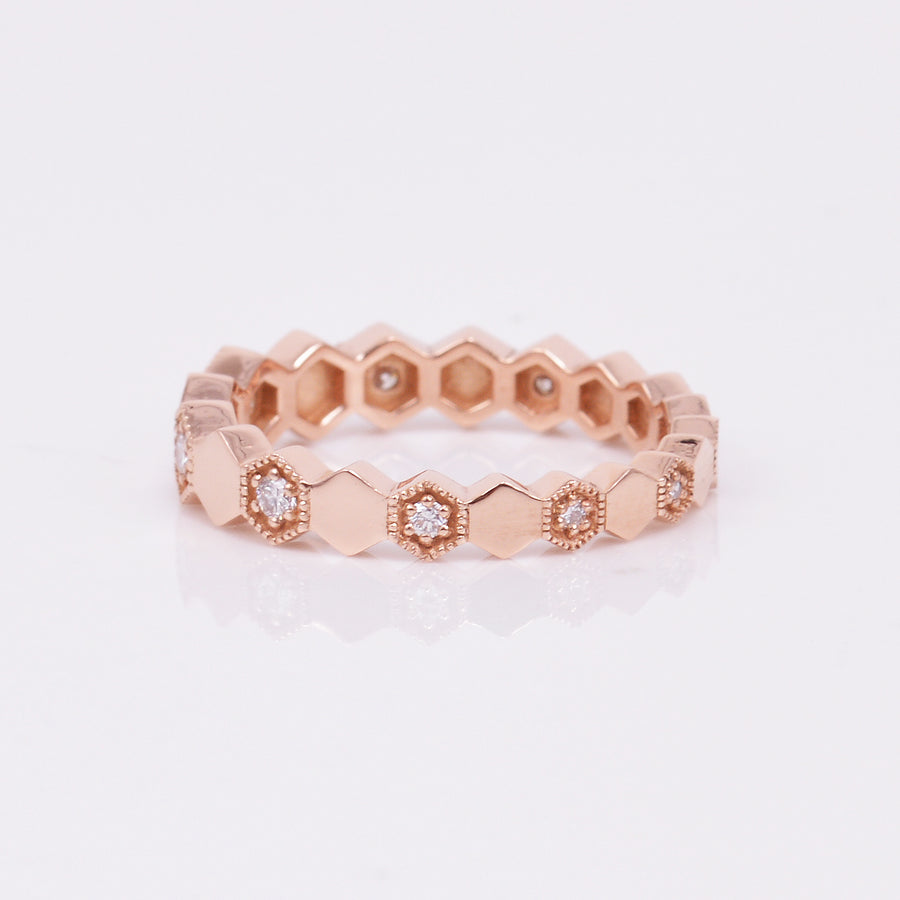 Hexagon eternity band deals