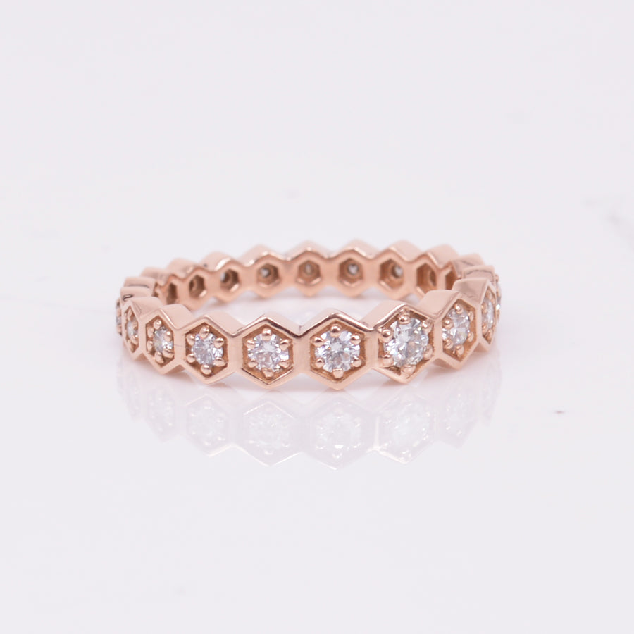 Diamond Graduating Hexagon Eternity Band