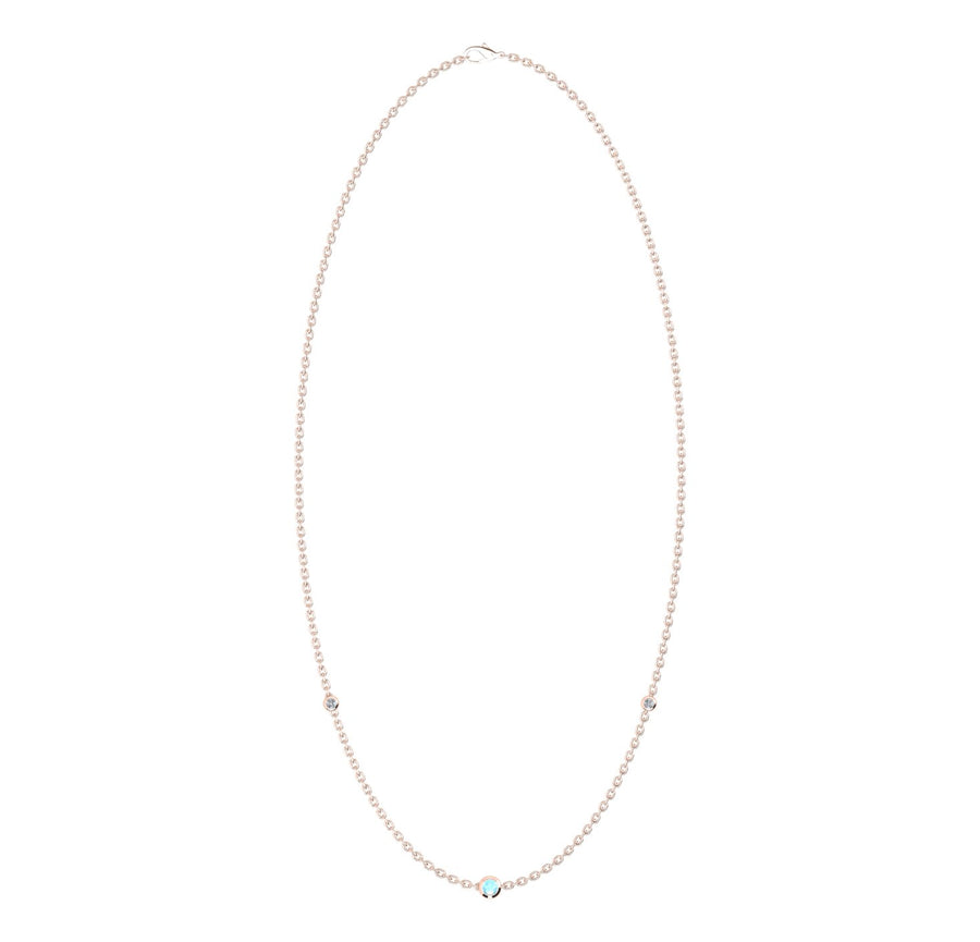 Birthstone Necklace With Diamond Accents