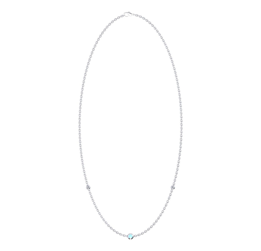 Birthstone Necklace With Diamond Accents