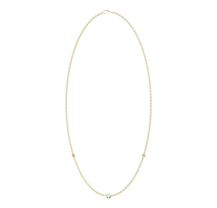 Birthstone Necklace With Diamond Accents