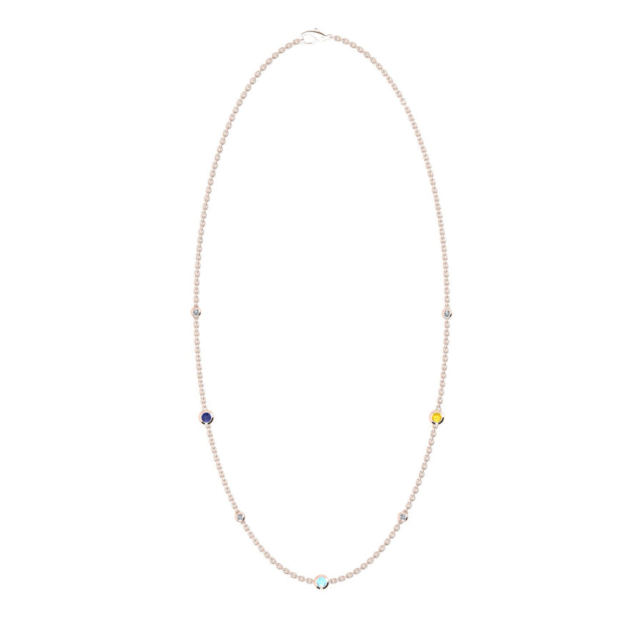 Birthstone Necklace With Diamond Accents
