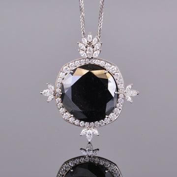 Black and White Diamond Pendant