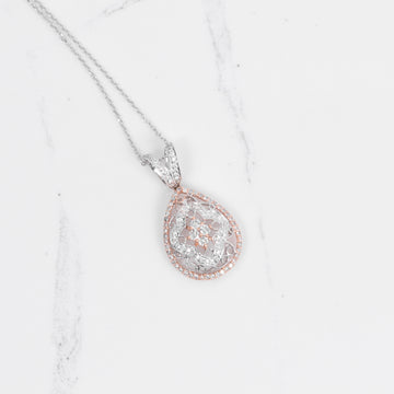 Pear Shaped Pendant with Diamonds